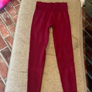 Maroon Adidas Workout Leggings